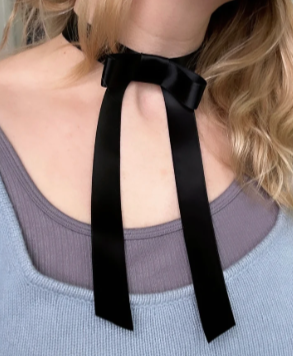 Black Ribbon Chokers Necklace