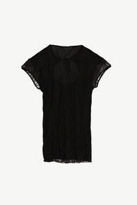 MARIPOSA LACE BOW TEE - NIGHT