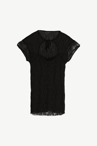 MARIPOSA LACE BOW TEE - NIGHT