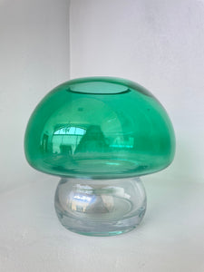 GLASS MUSHROOM VASE