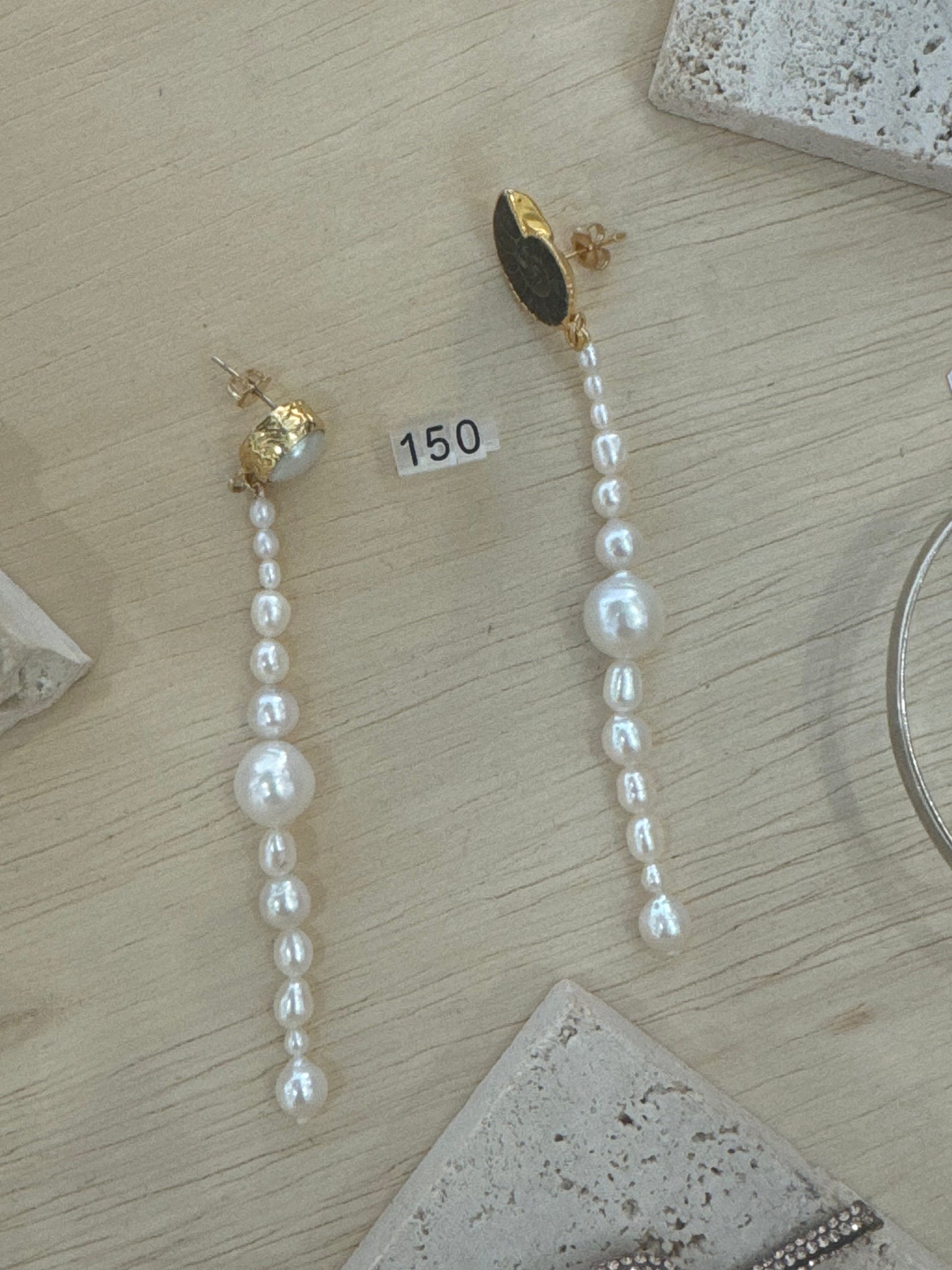 LONG PEARL DROP EARRINGS