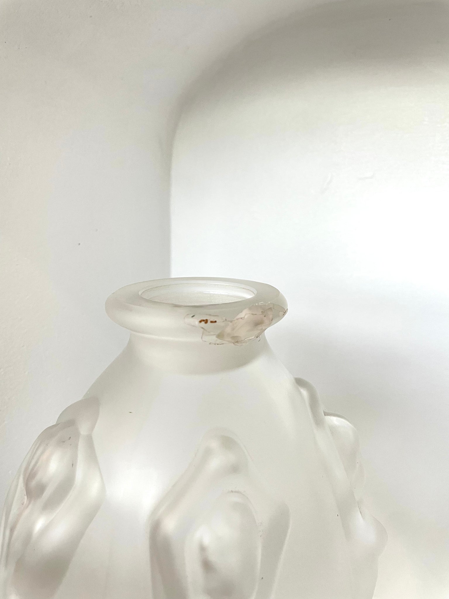 FROSTED GLASS WOMEN VASE