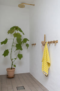 NARAM BATH SHEET - PRISTINE + NEON YELLOW